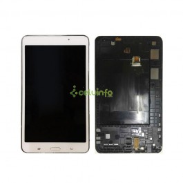 Pantalla LCD mas tactil con marco color blanco para Samsung Galaxy Tab 4 T230