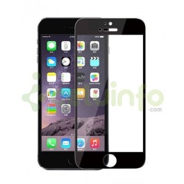 Protector cristal templado color negro iPhone 6S Plus
