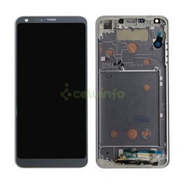 Pantalla LCD y táctil Con marco color Negra para LG G6 H870