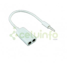 Cable Jack de audio 3.5mm con salida doble a 3.5mm