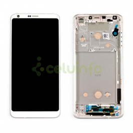 Pantalla LCD y táctil Con marco color blanco para LG G6 H870