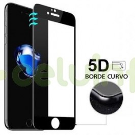 Portector Cristal Templado Cruvo 5D Negro para iPhone 6 Plus y 6S Plus