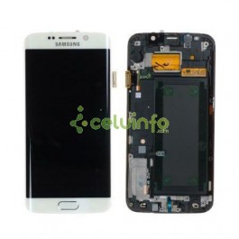 Pantalla LCD mas tactil con marco color blanco Samsung Galaxy S6 Edge