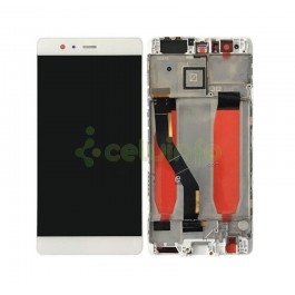 Pantalla LCD y táctil con Marco color blanco Huawei P9 Plus