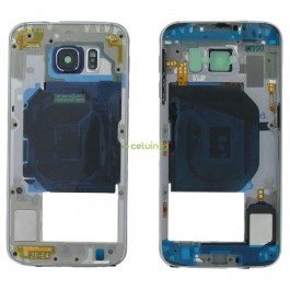 Carcasa intermedia mas buzzer y antena color gris Samsung Galaxy S6
