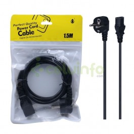 Cable de alimentación IEC PC / Montor / Impresora / Cargadores 1.5m