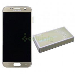 Pantalla ORIGINAL Service Pack LCD mas táctil color dorado para Samsung Galaxy S7 G930F