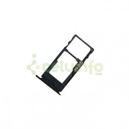 Bandeja porta tarjeta SIM y MicroSD color negro para BQ Aquaris V Plus