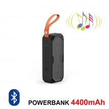 Altavoz 2 en 1 Bluetooth y Powerbanck 4400mAh - USB - MicroSD - FM
