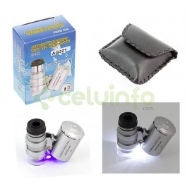 Mini Microscopio con LED y luz UV de 60x
