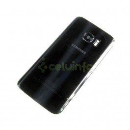 Tapa trasera Original con cristal lente cámara color negro para Samsung Galaxy S7 G930F (Swap)