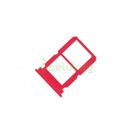 Bandeja porta tarjeta Sim y MicroSD color rojo para Oneplus 5T