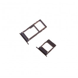 Bandejas porta Sim1 y porta Sim2 color negro para Samsung Galaxy A8 2018 (A530F)