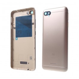 Tapa trasera color Dorado con cristal lente y botones laterales para Xiaomi Redmi 6A
