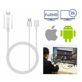 Cable Adaptador HDMI 2K FullHD para iOS y Android