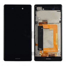 Pantalla LCD más táctil con marco color negro para Sony Xperia M4 Aqua E2303 (Swap)
