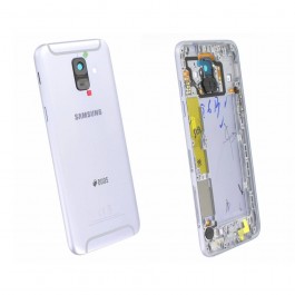 Tapa trasera color Blanco con cristal lente para Samsung Galaxy A6 (A600F)