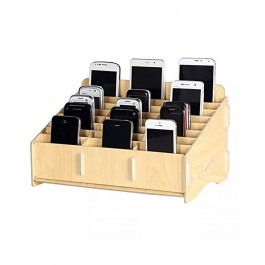Loghot soporte multifuncional almacenaje de madera con 24 compartimentos