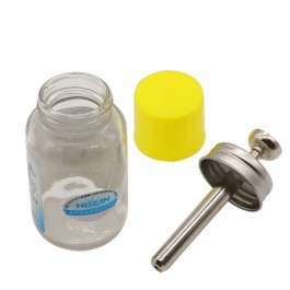 Bote cristal para líquidos - Alcohol Limpiador Removedor - 100ml con dosificador