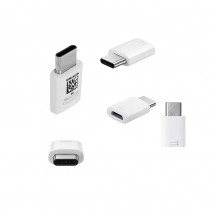 Adaptador 5uds. original Samsung MicroUSB a Tipo-C color Blanco 2