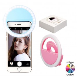 Aro Luz LED anillo Selfie para móvil tablet portátil monitor USB recargable