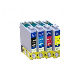Cartucho Tinta compatible T1811 T1812 T1813 T1814 18XL impresoras Epson