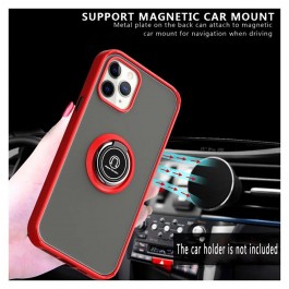 Funda antigolpes con soporte anillo magnético para iPhone