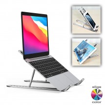 Soporte plegable y ligero aluminio para portátil móvil tablet hasta 15.6"