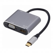 Adaptador USB C 4in1 VGA HDMI USB 3.0 PD 4K 2K 1080p