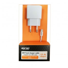 Cargador más cable lightning para iPhone USB 5V
