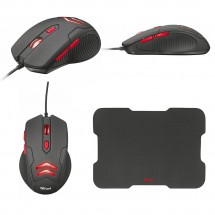 Trust Ziva Combo Gaming Ratón Óptico Retroiluminado y Alfombrilla 2