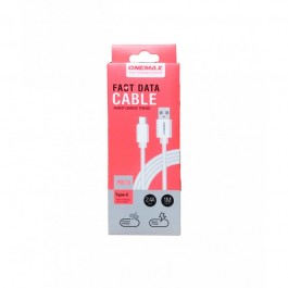 Cable Type-C carga rapida color blanco 2.4A 1m PS6118