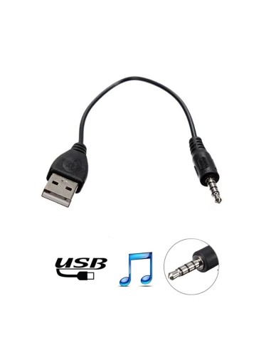 Cable adaptador USB macho a Jack audio 3.5mm