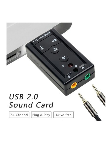 Tarjeta Sonido Externa USB virtual 7.1 audio estéreo - ref. AC035