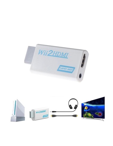 Adaptador Convertidor Vídeo Y Audio Wii A HDMI FullHD 1080p