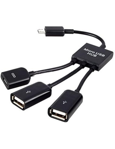 Cable Adaptador OTG MicroUSB A USB Tipo C...