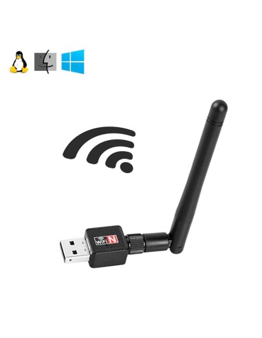 Adaptador antena Wifi USB 2.0 Wireless 802.11n 600Mbps