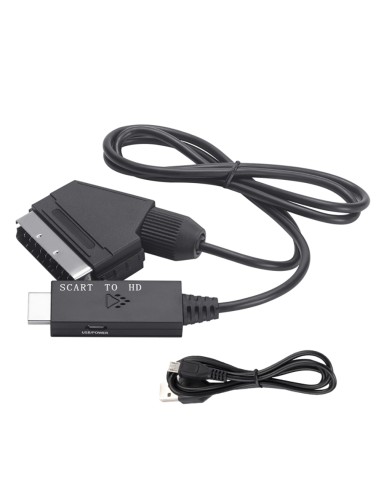 Cable Adaptador Convertidor Vídeo Euroconector SCART a HDMI