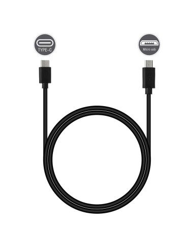 Cable adaptador USB 3.1 Tipo C a MicroUSB 1m color negro - Ref. AC098