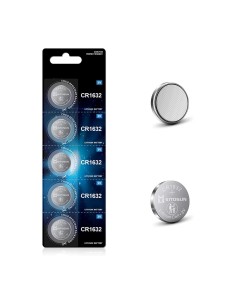 Pila botón CR1632 3V Litio paquete 5 unidades