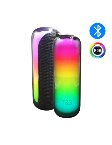 Altavoz Bluetooth inalámbrico TG-384 con luces LED RGB dinámicas subwoofer TWS