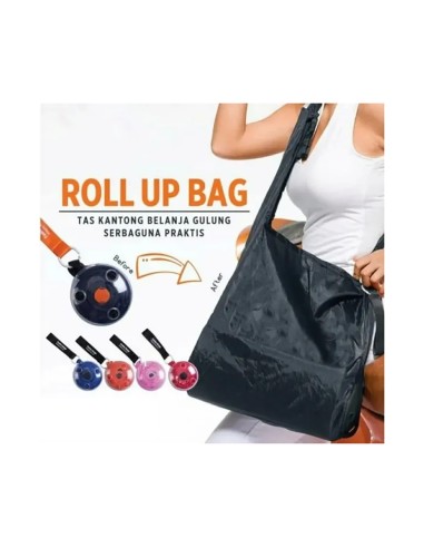 Bolsa reutilizable compacta para compra piscina playa aire libre-3