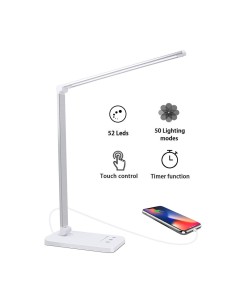 Lámpara Escritorio LED cargador  USB Flexo Lectura ajuste de intesidad brillo Control Táctil Bajo Consumo
