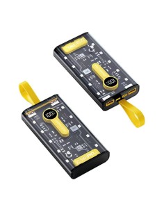 Batería externa Power Bank 20000mAh transparente carga rápida PD 22.5W