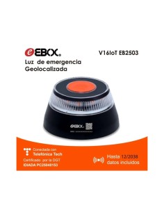 Luz Emergencia V16 Ebox EB2503 Baliza Homologada DGT Geolocalizada IoT Base Magnética 2