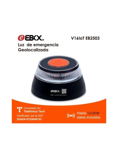 Luz Emergencia V16 Ebox EB2503 Baliza coche...