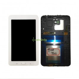 Pantalla LCD mas tactil con marco color blanco para Samsung Galaxy Tab 3 T100 T110 T111 7"