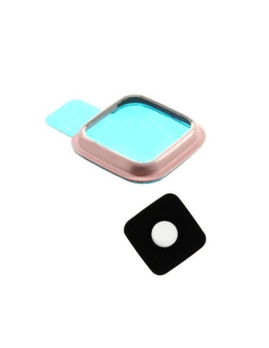 Embellecedor y lente color rosa para camara trasera Samsung Galaxy Note 4