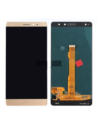 Pantalla LCD y tactil color dorado para Huawei Ascend Mate S